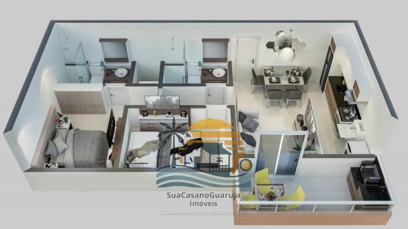Apartamento à venda no bairro Boqueirão em Praia Grande/SP