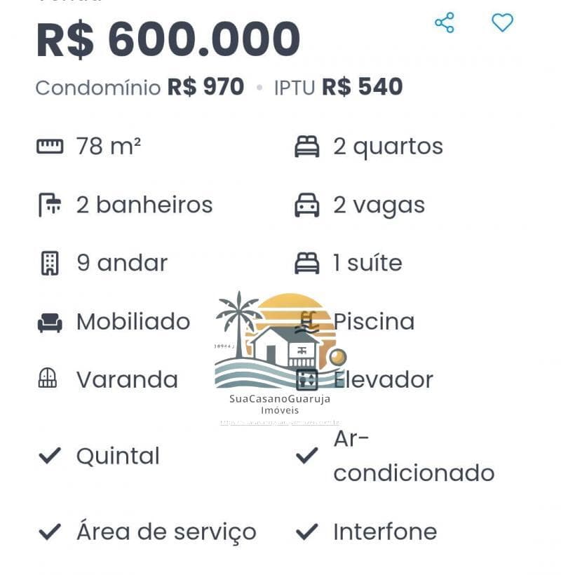 Apartamento à venda no bairro Pitangueiras em Guarujá/SP