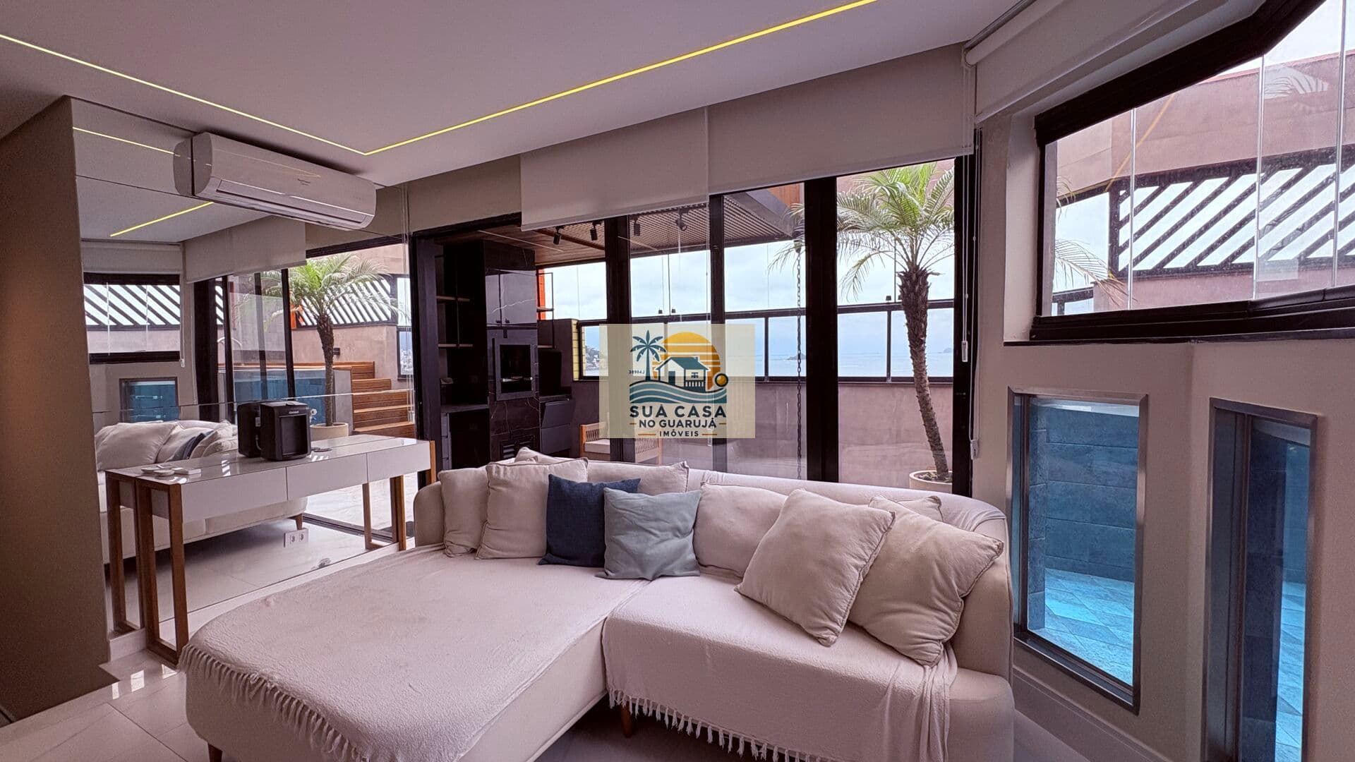 Apartamento Cobertura 3 dormitorios 1 suite com piscina e churrasqueira 1 vaga enseada guaruja