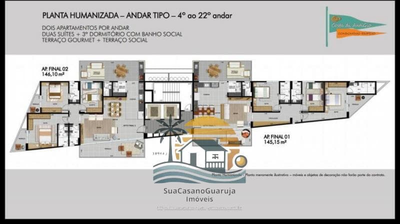 Apartamento à venda no bairro Jardim Las Palmas em Guarujá/SP
