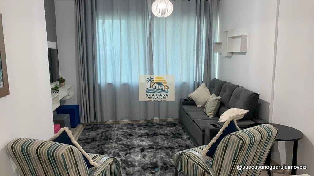 Apartamento mobiliado e decorado à venda 2 dormitorios 1 suite nas Pitangueiras Guarujá – 50m da praia